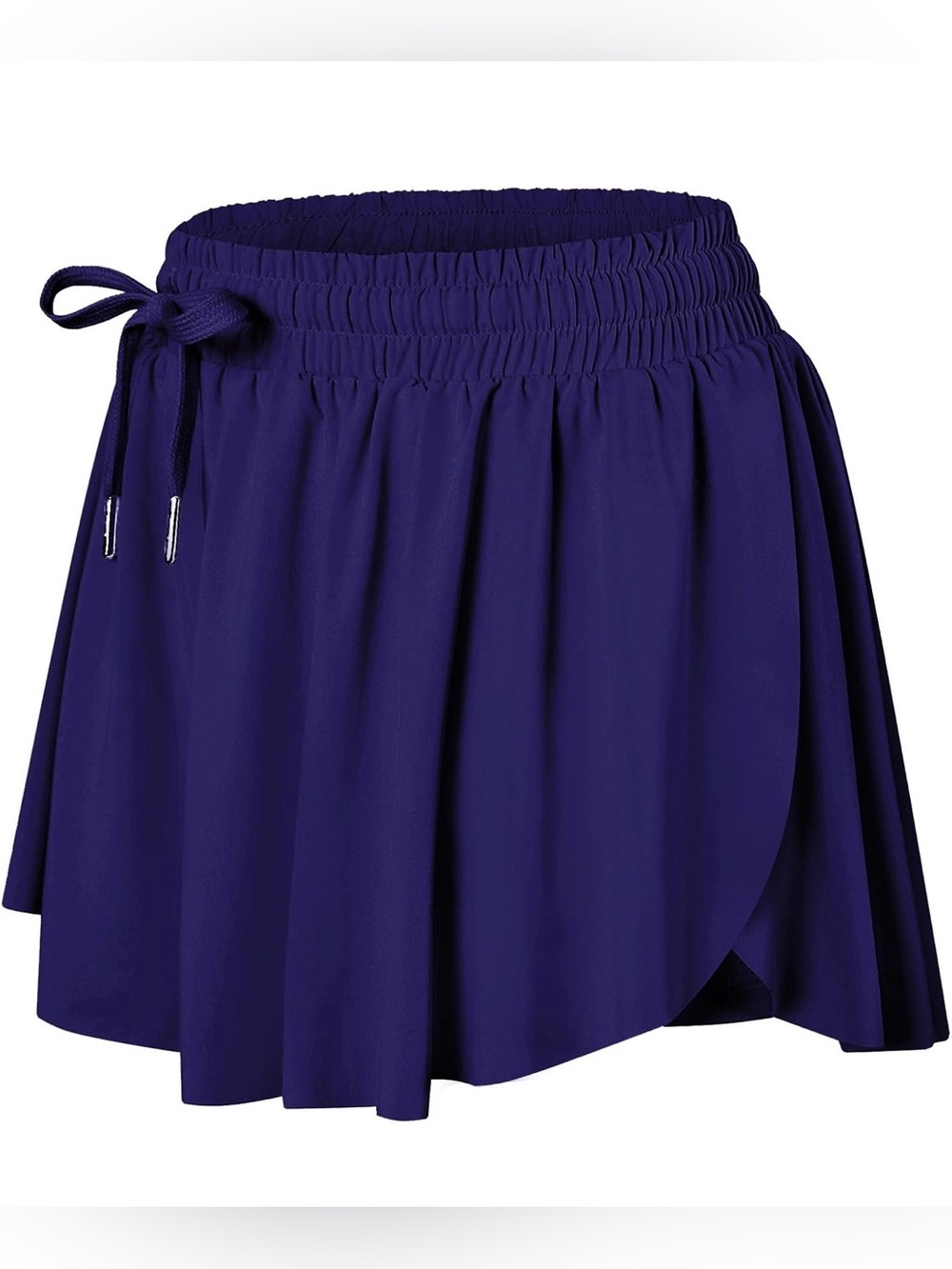 Wsirmet Butterfly Shorts Smocked High Waisted 2-in-1 XL Navy Blue NWT